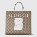 Children's printed GG tote bag