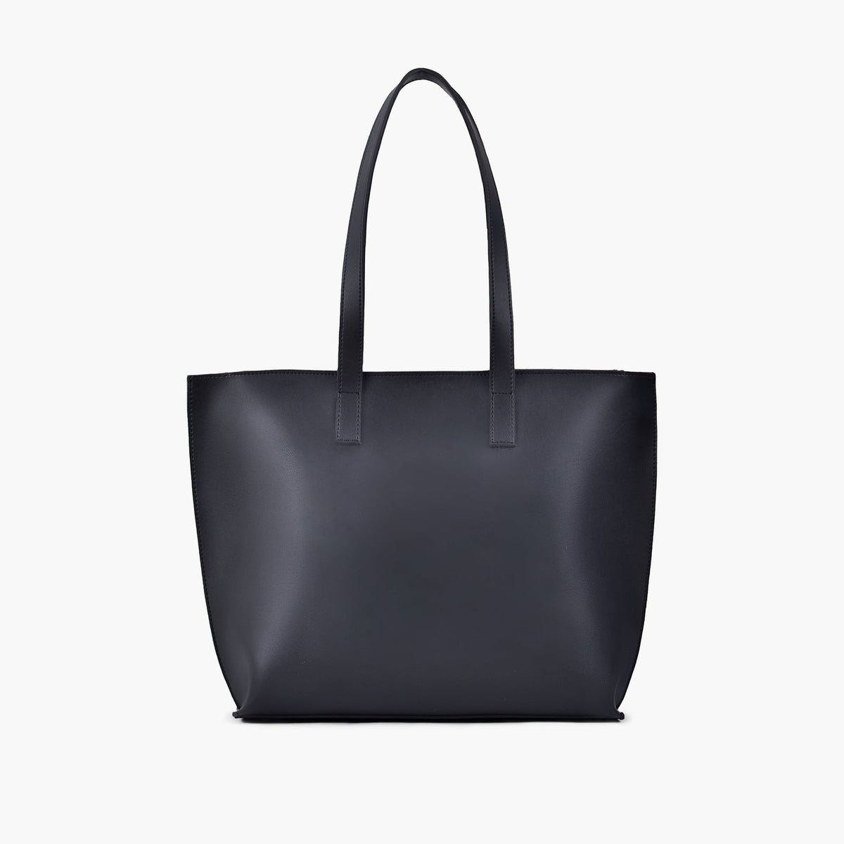 Black Long-Handle Zip-Top Tote — view 3