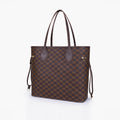 Espresso Checkered Drawstring Tote — view 1