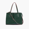 Forest Green Work Tote with Contrast Trim — view 1