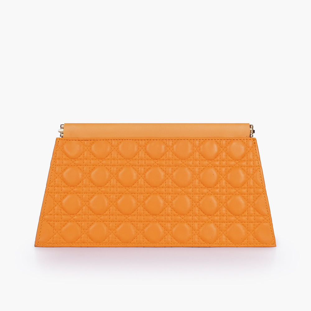 Marigold Quilted Chain-Strap Clutch — view 2