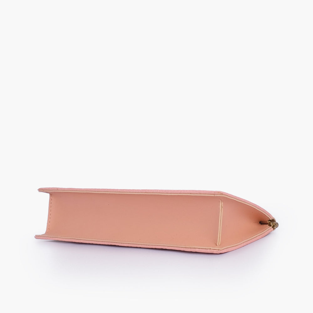 Blush and Peach Quilted Chain-Strap Clutch — view 4