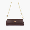Espresso Elongated Twist-Lock Clutch — view 1