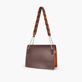Espresso Braided-Strap Flap Shoulder Bag — view 1