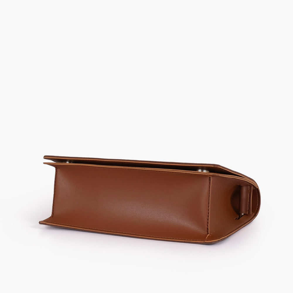 Espresso Braided-Strap Flap Shoulder Bag — view 5