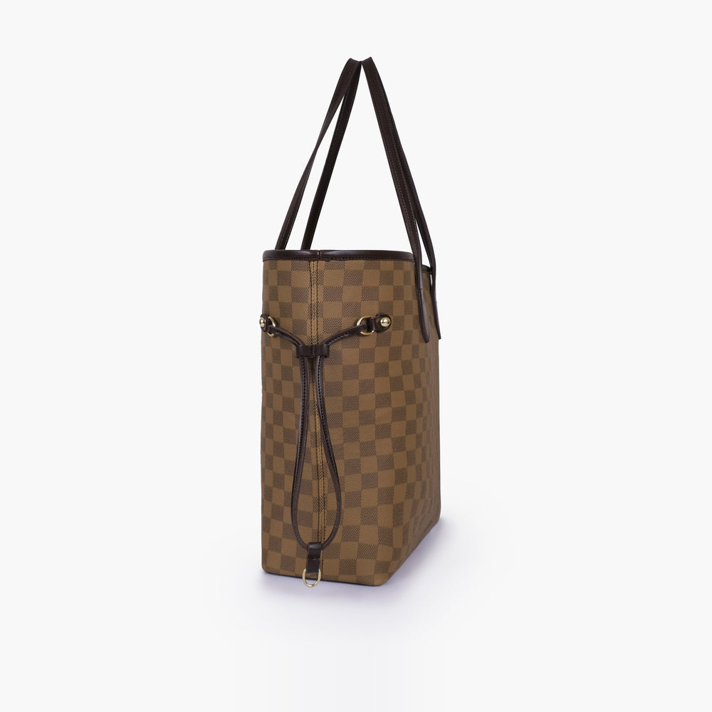 Tan Checkered Drawstring Tote — view 3