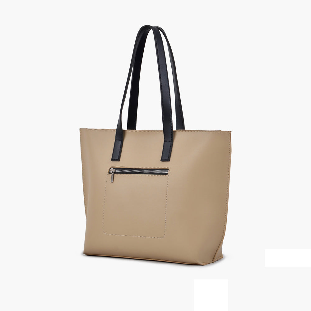 Oat Cream Long-Handle Zip-Top Tote — view 2