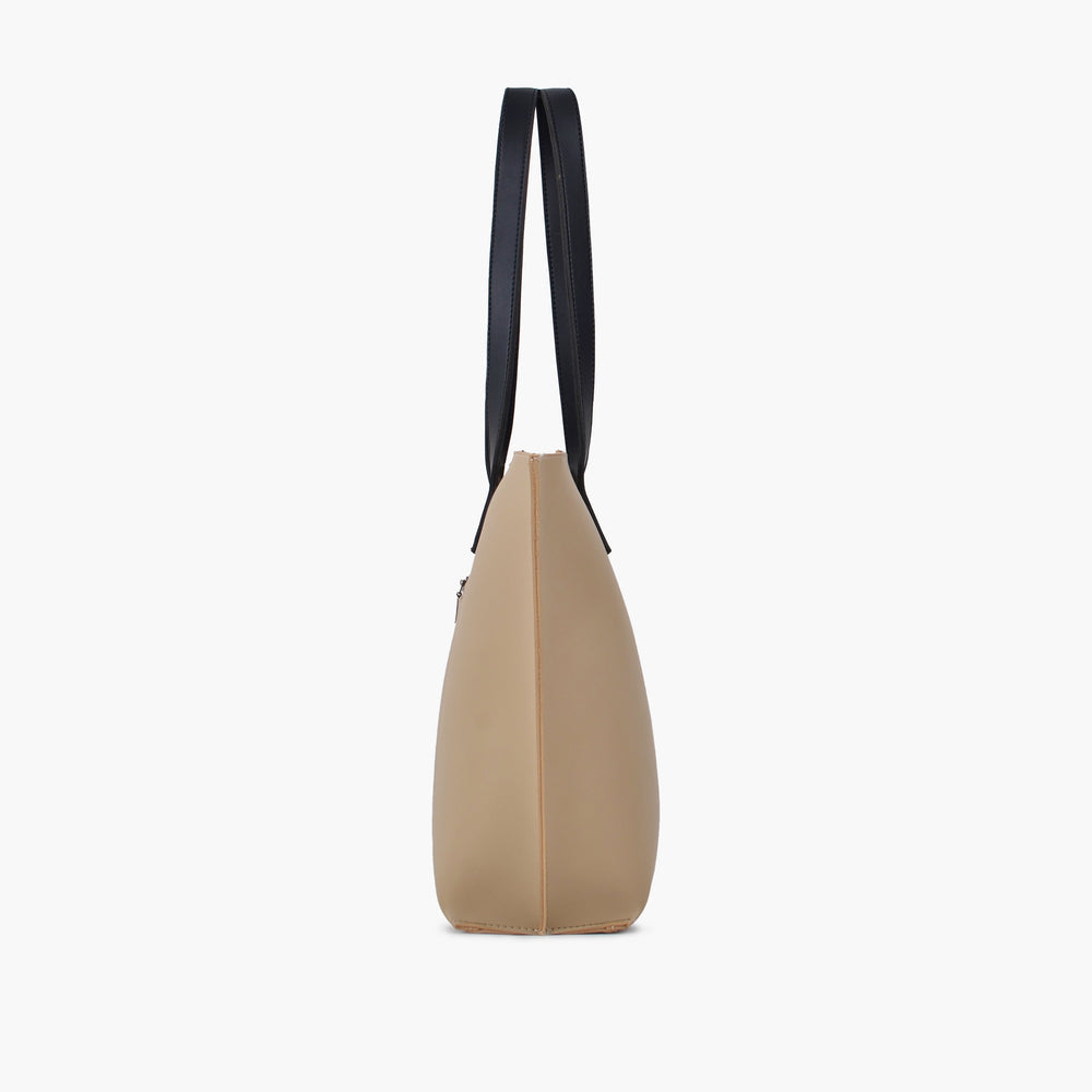 Oat Cream Long-Handle Zip-Top Tote — view 4