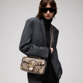 GG Marmont python medium shoulder bag
